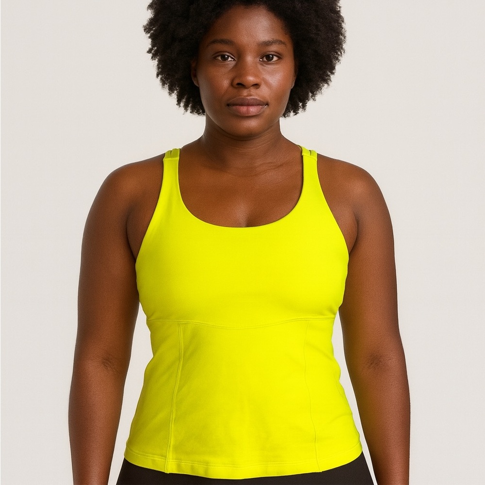 (A7) Lululemon Neon Yellow Tank, Size 8